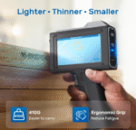 بينتساي طابعة نافثة للحبر محمولة BT-HH6205B المطورة مع قدرة تحمل طويلة 16 ساعةوالارقام والتاريخ واللوجو والرمز الشريطي ورمز الاستجابة السريعة وطباعة على البلاستيك والورق - الصورة 5