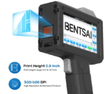 بينتساي طابعة نافثة للحبر محمولة BT-HH6205B المطورة مع قدرة تحمل طويلة 16 ساعةوالارقام والتاريخ واللوجو والرمز الشريطي ورمز الاستجابة السريعة وطباعة على البلاستيك والورق - الصورة 7